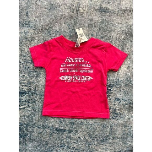 NWT! Kennedy Space Center Raspberry Pink Tee Shirt 6 Months - Picture 1 of 3